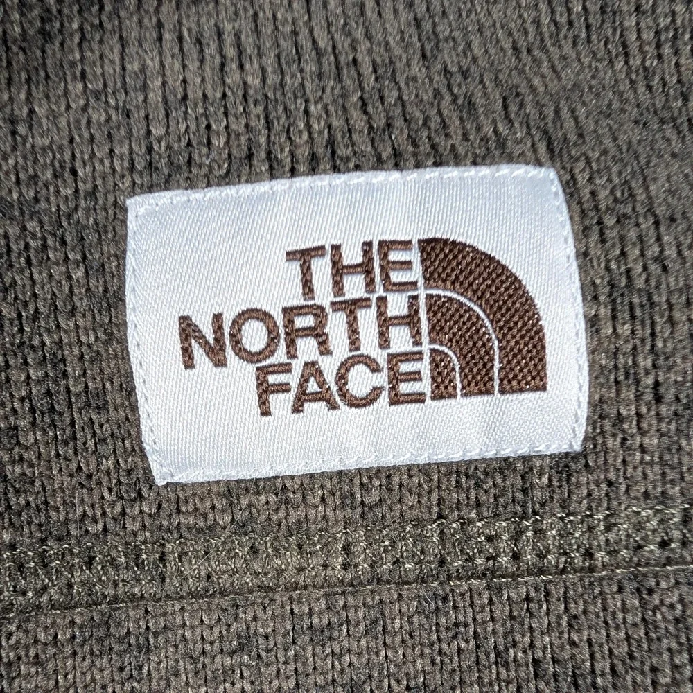 The North Face Gordon Lyons 1/4 Zip‎ Mens 2XL Brown Deep Pile Fleece Pullover